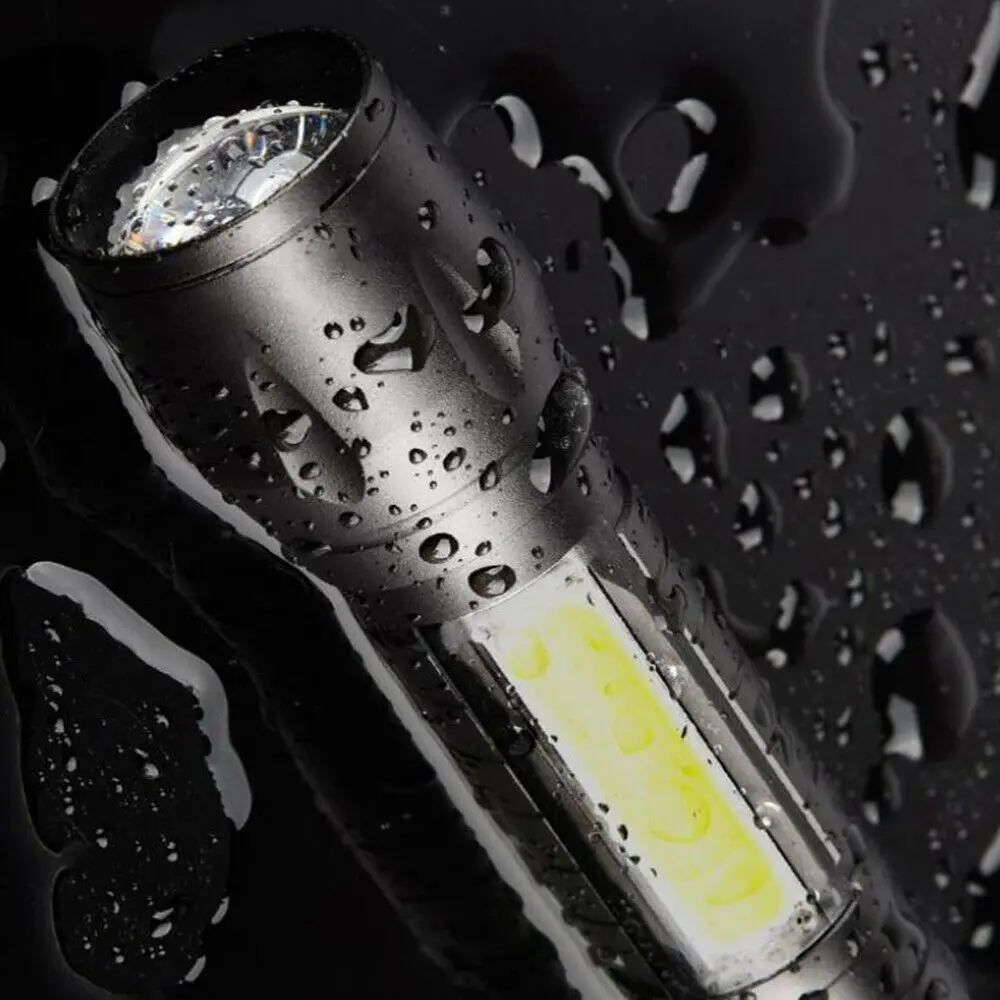 Водонепроницаемый светодиодный фонарик с зарядкой от USB тактический зумом для