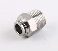 pneumatic 18 14 38 12 tube hose push in 18 14 38 12 npt thread male straight air quick stainless steel pipe fitting