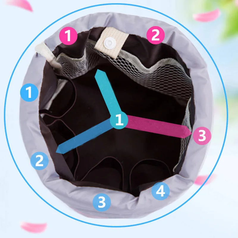 

New Arrival Barrel Shaped Travel Cosmetic Bag Nylon High Capacity Drawstring Elegant Drum Wash Bags Makeup Organizer Storage Bag