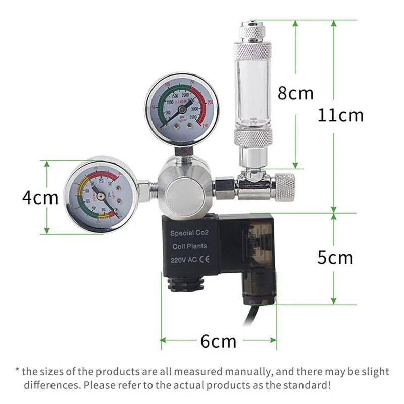 

Co2 Aquarium Regulator Carbon Dioxide Reducing Valves Durable Safe for Fish Tank GR5
