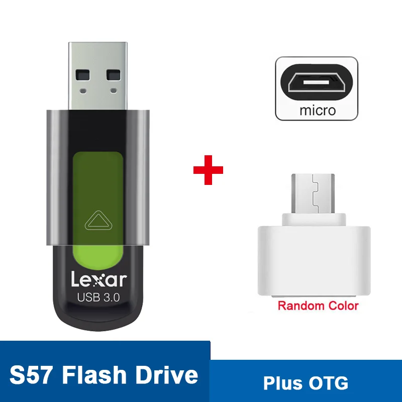 S57-Plus-OTG Lexar usb ФЛЕШКА pen drive usb flash drive флешки S57 128 ГБ 150 МБ/с. объемом памяти 32 Гб или 64 ГБ, Pincho USB C 64 ГБ с Тип C для Pad Pendrive 3,0 диск на ключе флешка мини карта памяти флешка 128 гб - Цвет: S57-Plus-OTG