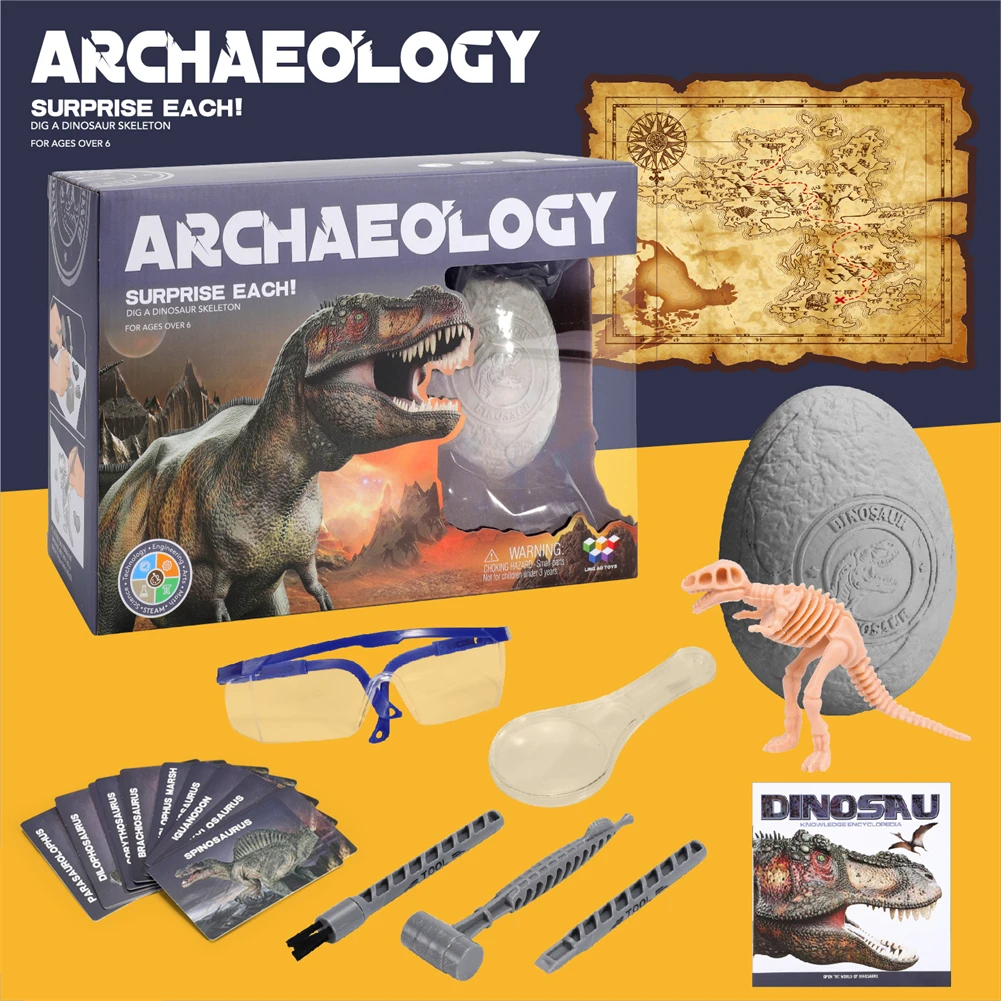 

Creative Puzzle Dinosaur Egg Archaeological Excavation Safe Environmentally Friendly Plaster Toy Exercise Baby Hands-on Ability