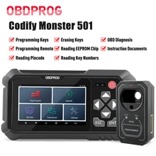 OBDPROG 501 OBD2 Программирование автомобильных ключей дистанционные Главные инструменты OBDII EOBD Диагностика чип EEPROM Pincode считывание автомобиля диагностические инструменты
