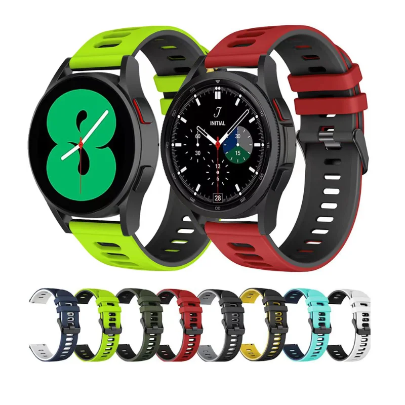 

20mm Strap Silicone Sport Bracelet for Samsung Galaxy Watch 4 Classic 46mm 42mm Watch Band for Galaxy Watch4 40mm 44mm