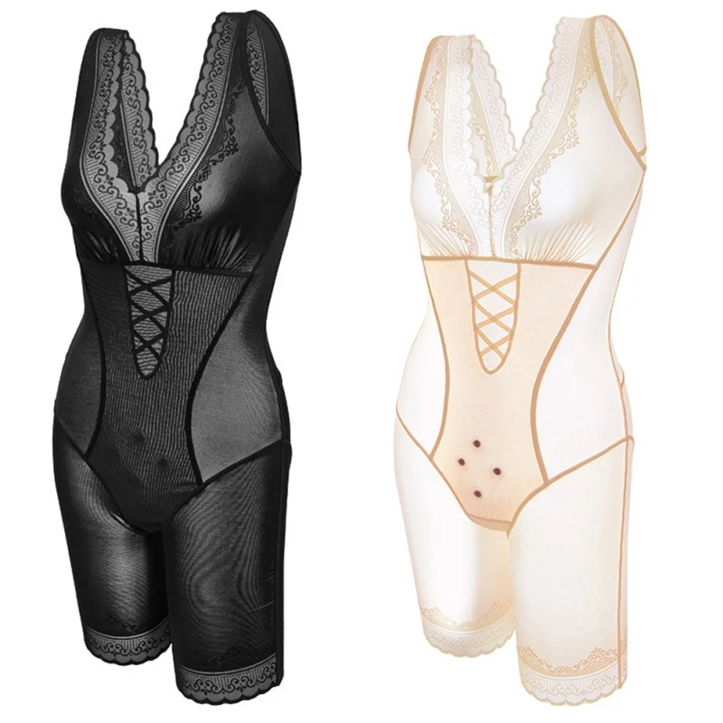 

Ladies' Thin Breathable Invisible Shaping Bodysuit Postpartum Abdomen Slimming Booty Lifting Magnetic Warm Uterus Shapewear
