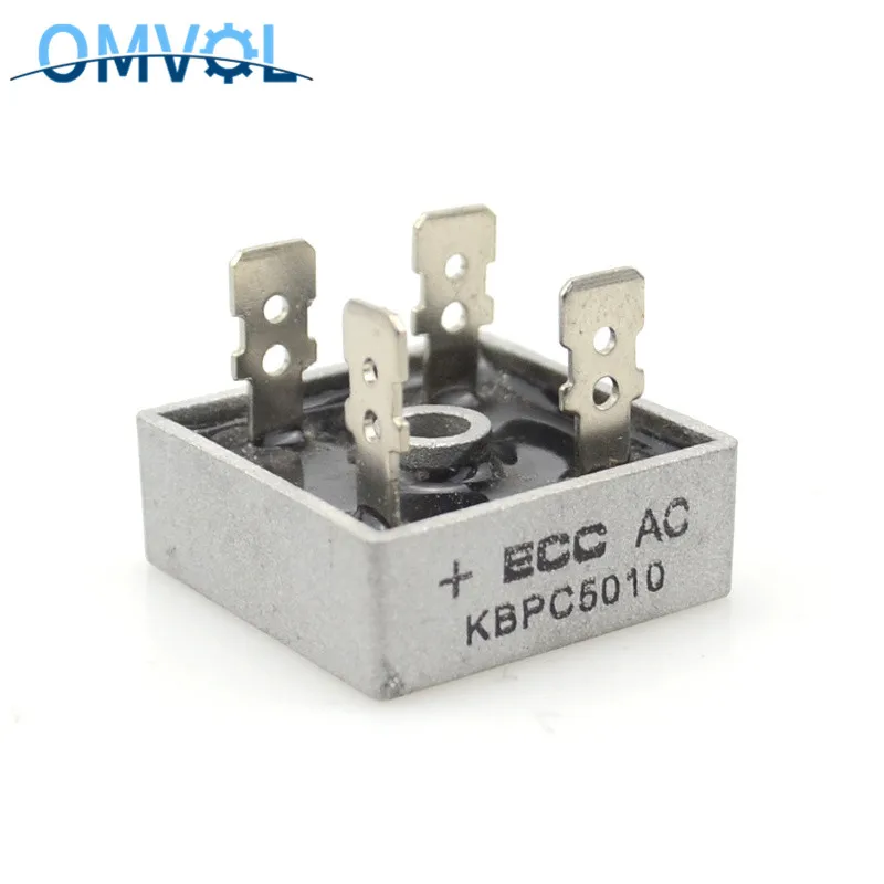 Мостовые выпрямители 50 А 1000 В KBPC5010 часто используются с трансформаторами |