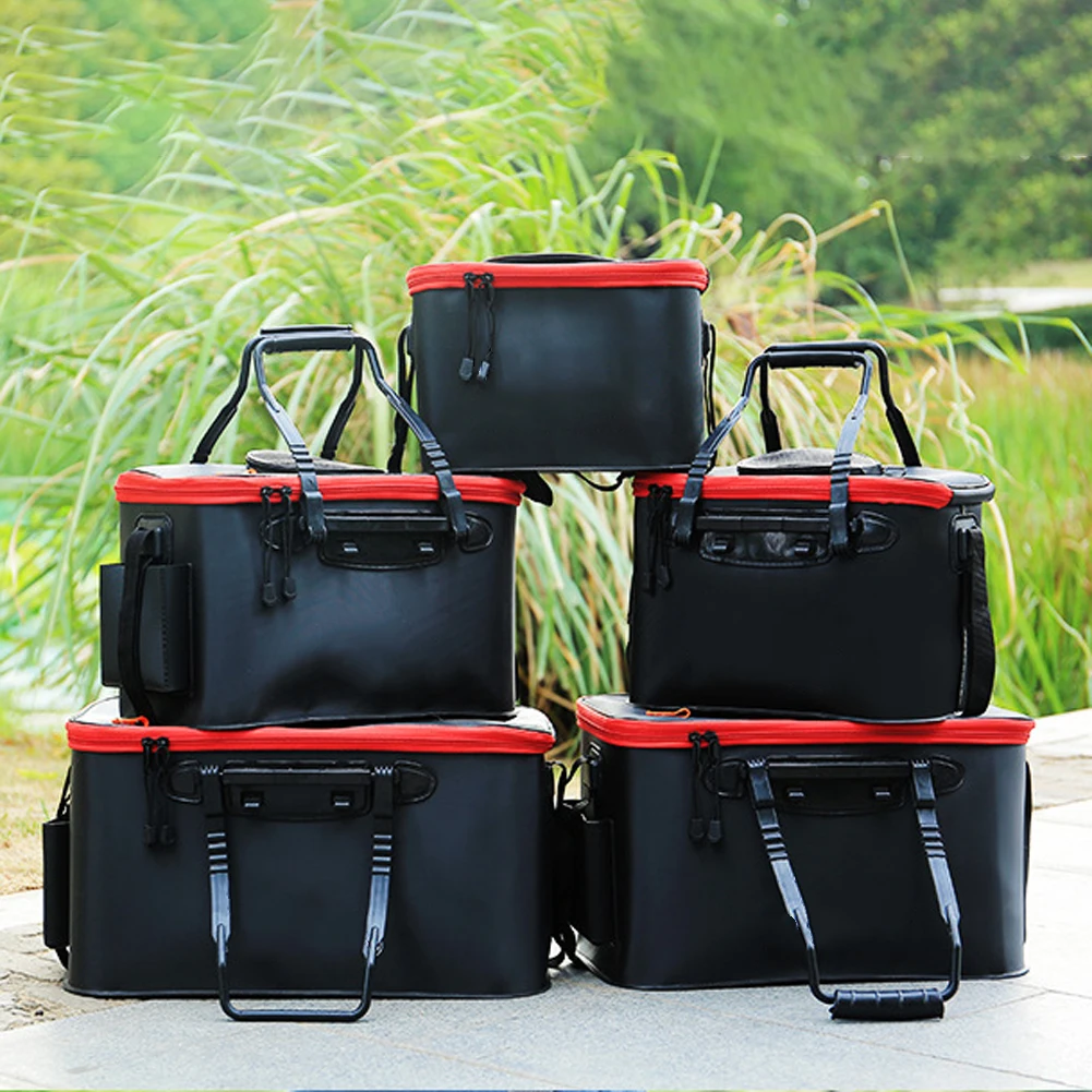 

Multifunctional Fishing Bucket Bag Live Fish Portable Fishing Box Camping Water Container Pot Fishing Lure Bag Storage Box