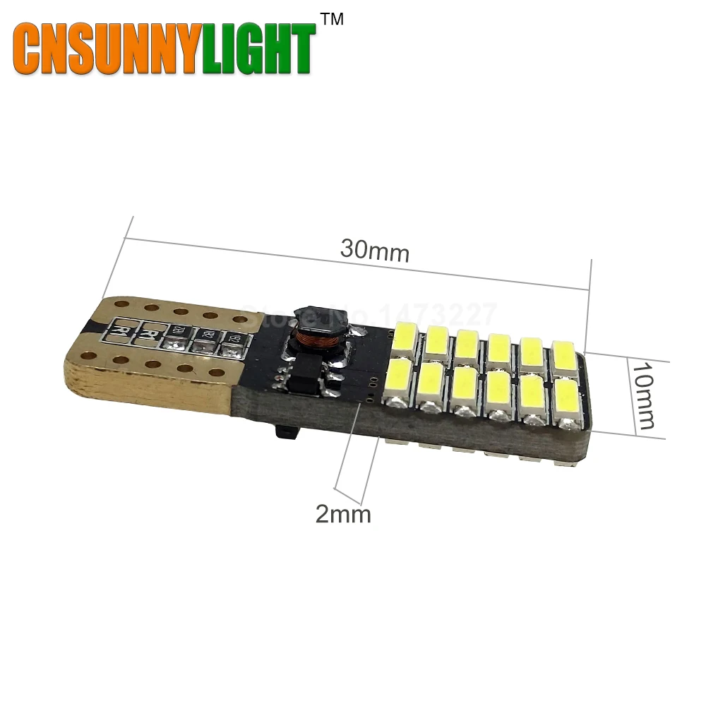 CNSUNNYLIGHT СВЕТОДИОДНЫЙ парковочный стоп сигнал T10 24 SMD 4014 194 168 W5W Универсальный