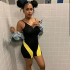 Комбинезон женский однотонный хлопковый на бретелях, без рукавов, с открытой спиной