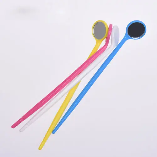 100 шт. стоматологический одноразовый Рот Зеркала для обследования Пластик