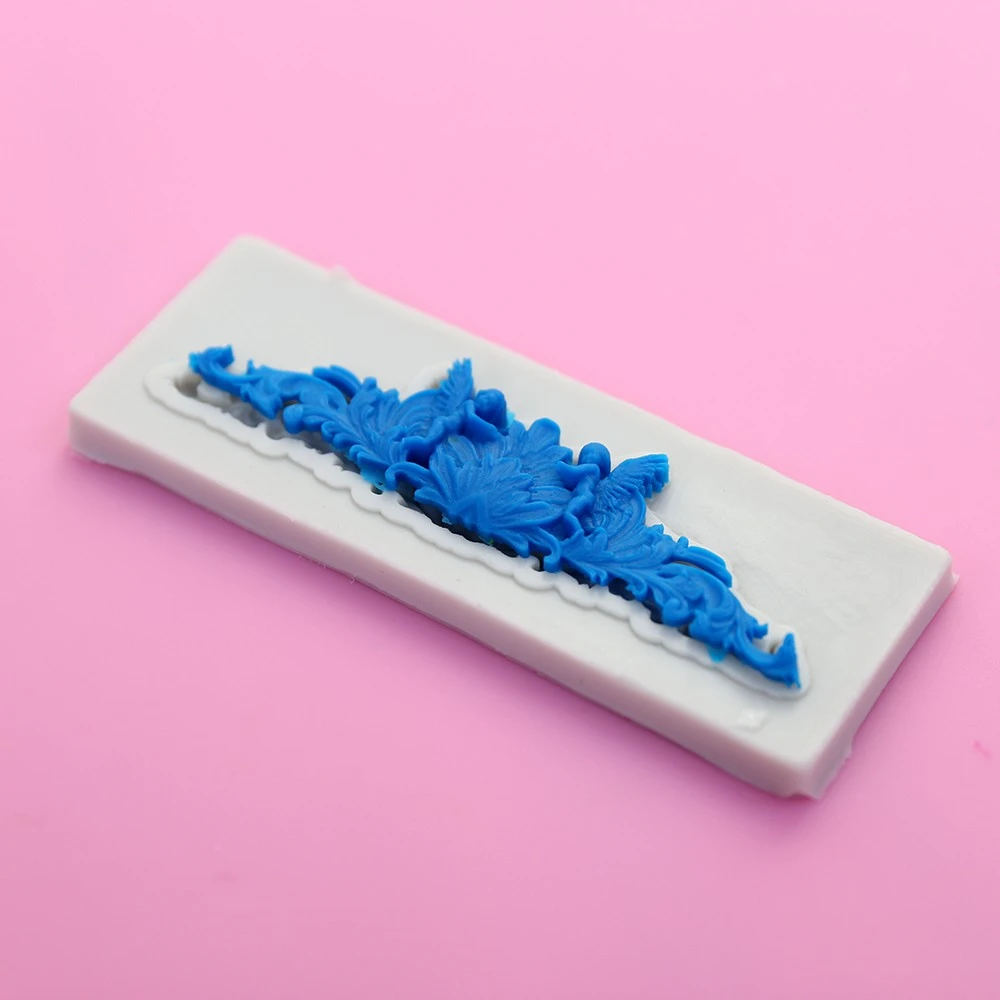 

European Vintage Relief Silicone Fondant Lace Mold Gumpaste Chocolate Clay Candy Moulds Cake Border Fondant Mold Decorating Tool