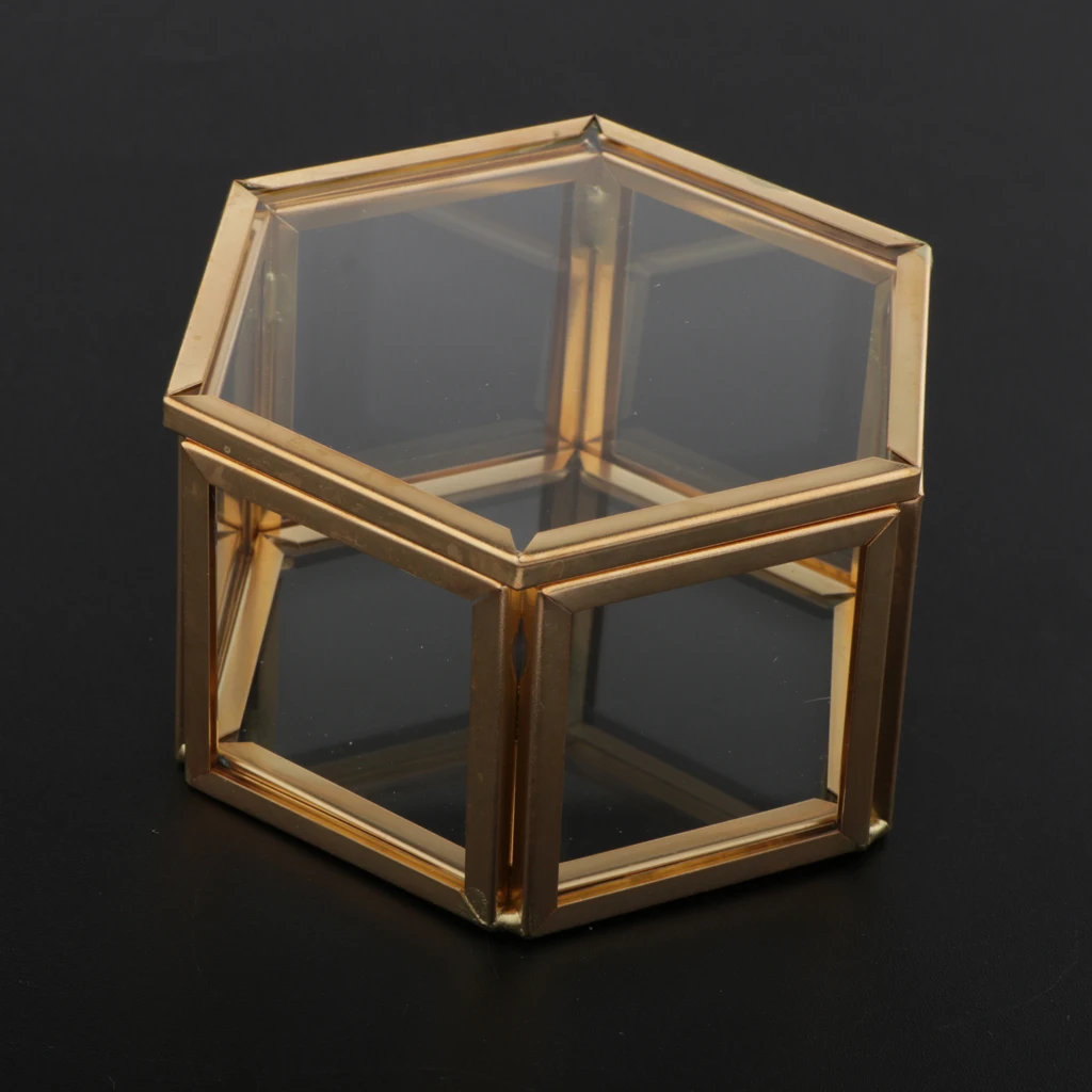 

Glass Make-up Jewelry Storage Box For Trinket Perfumes Brooches Pins Women