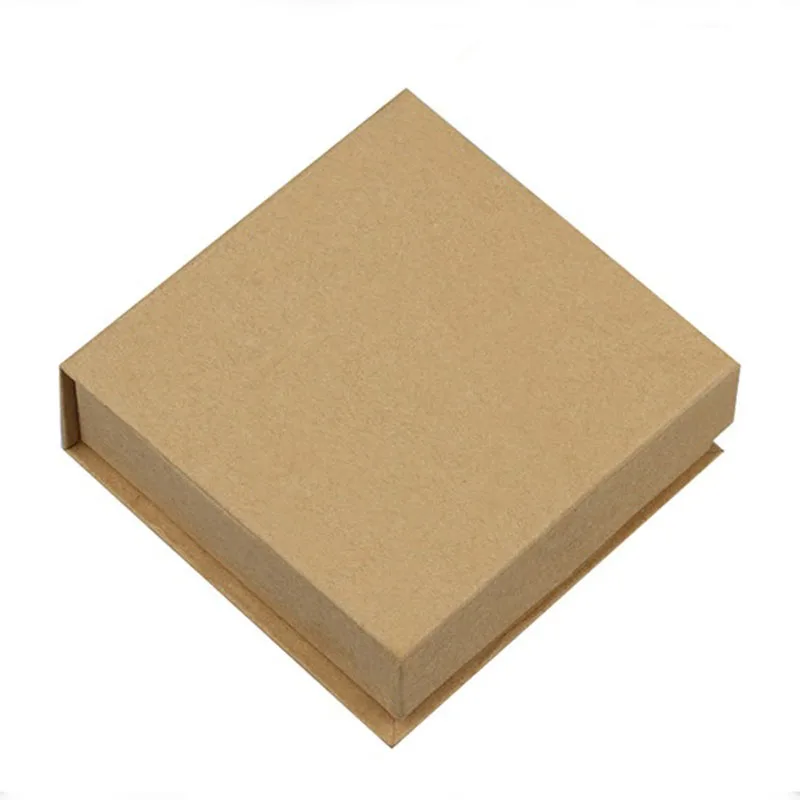 Коробка из крафт-бумаги для кольца, ожерелья, упаковки, подарки, кейсы для хранения бижутерии, магнитная коробка для ювелирных изделий, для сережек, бумажная коробка для браслетов