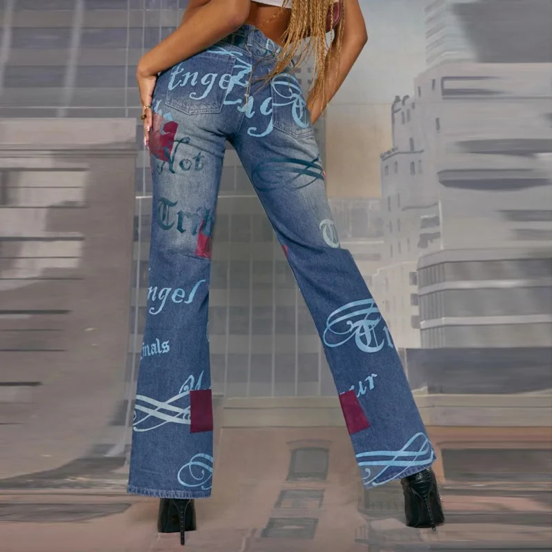Брюки-бойфренды женские с низкой посадкой длинные джинсовые брюки винтажные