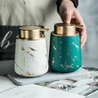 Керамика дозатор для жидкого мыла светильник роскошный художественный зубной Щетки гель для душа шампунь для хранения бутылки Пресс Мрамор Аксессуары для ванной комнаты туалетные принадлежности