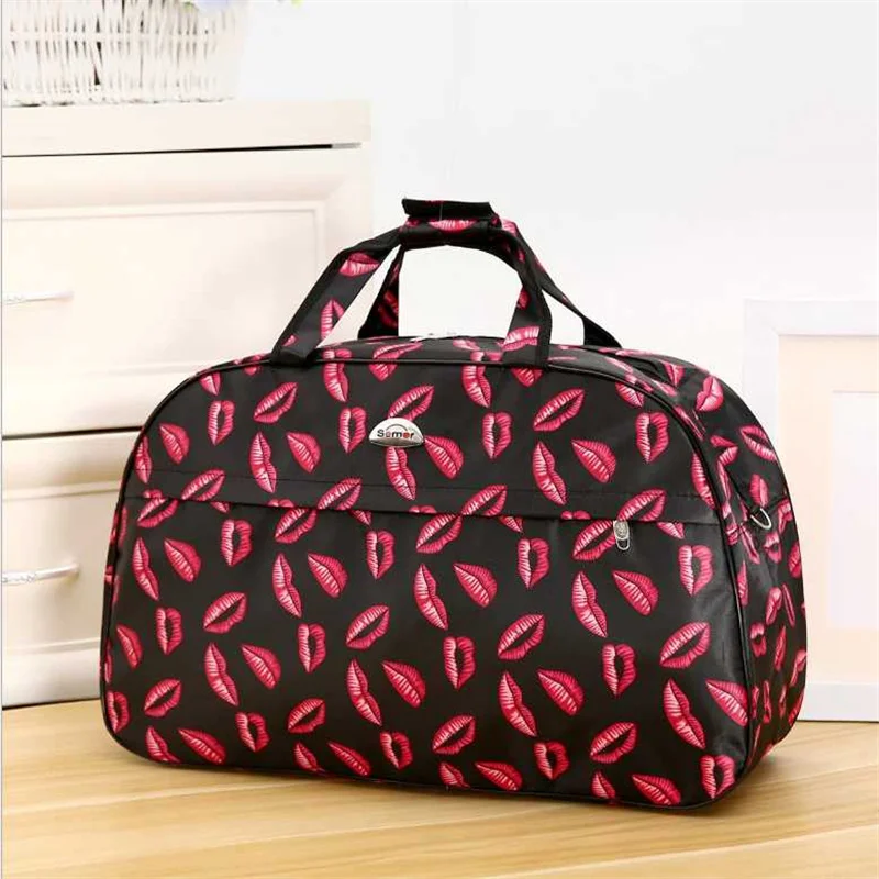 Lovely Women Dot Travel Bag Girls Fitness Duffle Shoulder Bags Nylon Handbag Weekend Tote Big Bag Bolso Deporte Gimnasio