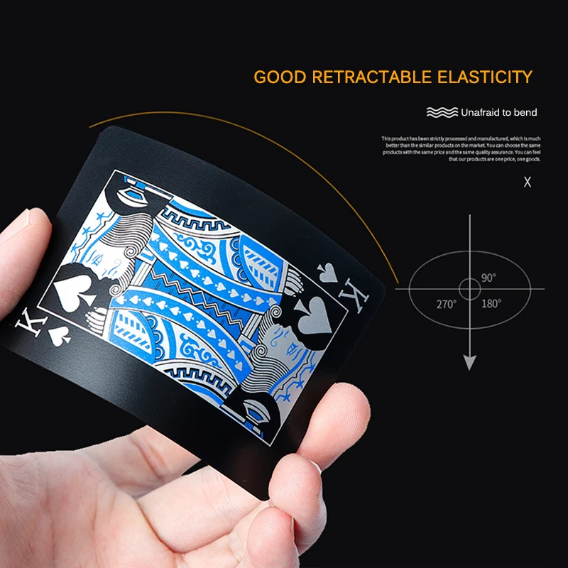 Портативный ПВХ покер Водонепроницаемый пластиковые игральные карты из двух