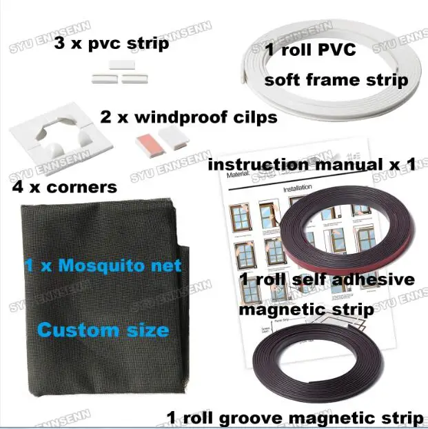 Custom size Регулируемый на заказ DIY магнитный оконный экран подходит для окон до любого размера Съемный и моющийся белый/темно-серый/коричневый каркас - Цвет: Custom size