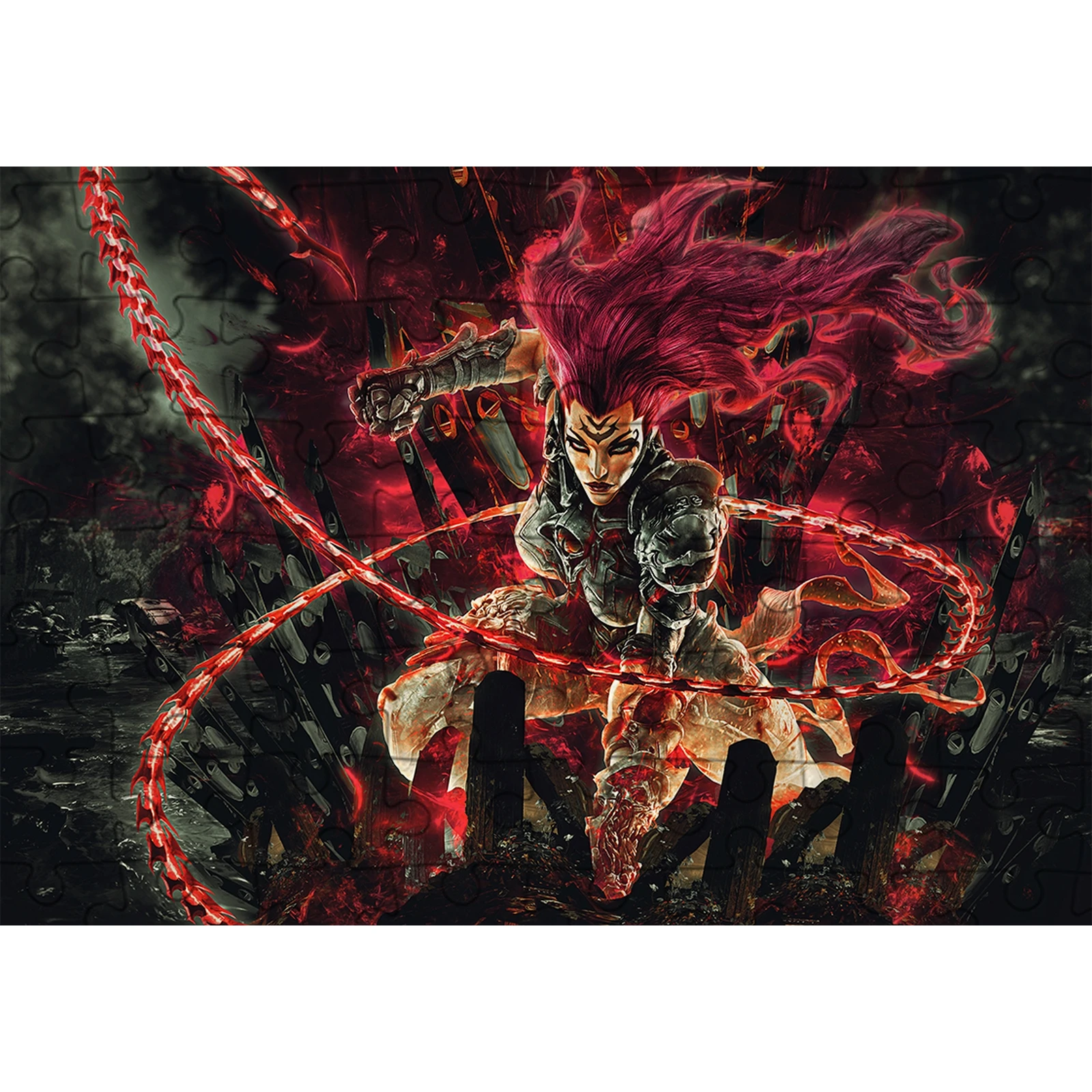 Пазл картонный головоломка мозайка размер А4 29x20 см Darksiders 3-1 | Игрушки и хобби