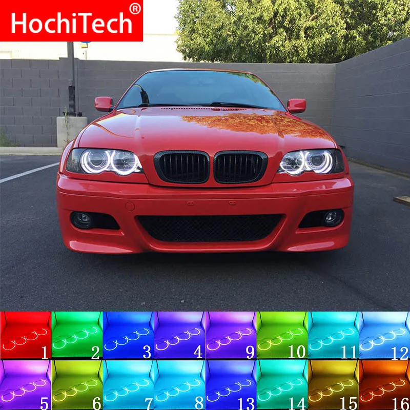 Фара Мульти Цвет RGB светодиодный Ангельские глазки гало кольца дневные ходовые