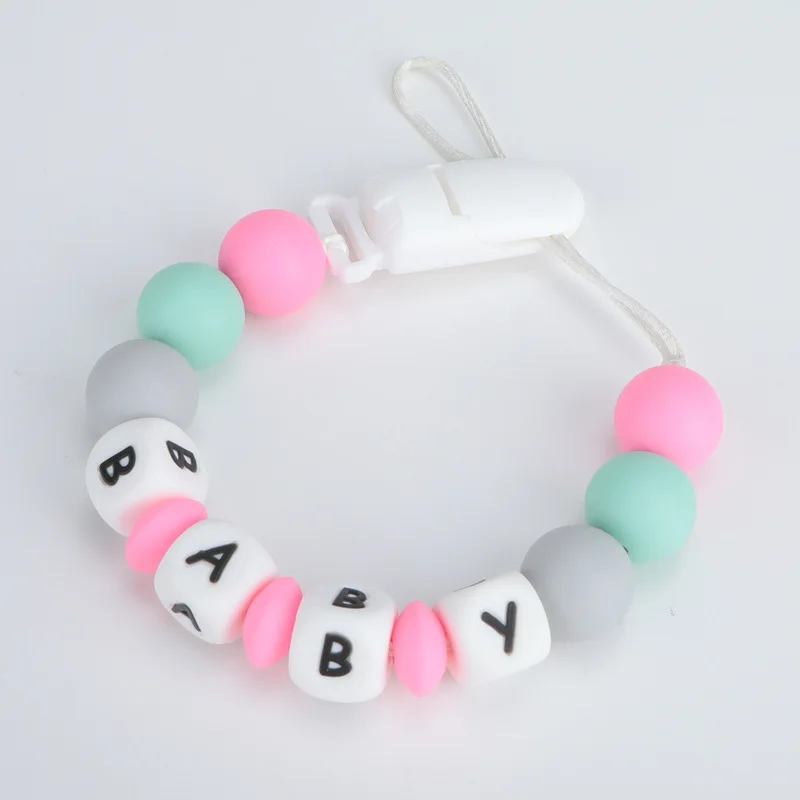 Chip Dale Custom Baby Personalize Name pacifier Clip Chain Silicone Beads Soother Chew Teether Toy Nipple Holder | Мать и ребенок