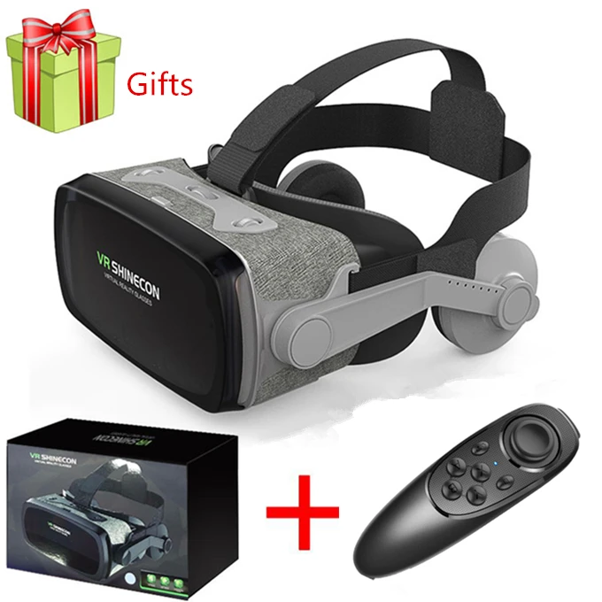 VR With Controller B VR Shinecon 9,0 шлем VR Очки виртуальной реальности 3D очки гарнитура шлем для смартфонов смартфон Google картон стерео - Цвет: VR With Controller B