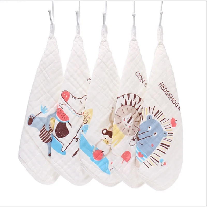 Мягкие хлопковые детские полотенца 5 шт./лот марлевые однотонные для