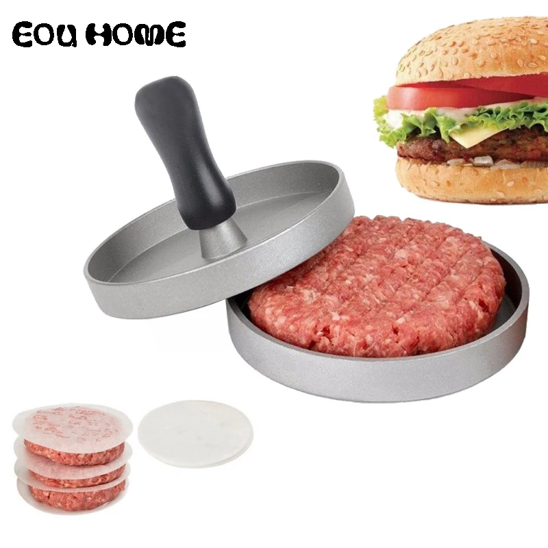 Алюминий сплав 11 см гамбургер Пресс круглый Форма мяса говядины гриль Пэтти