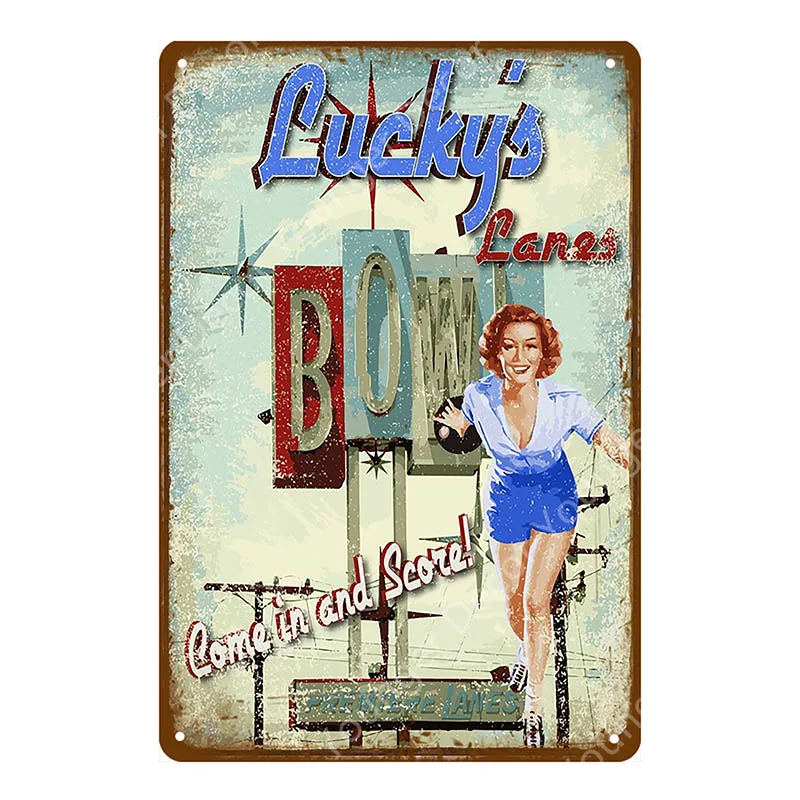 YD3094EI Американский плакат Pin Up Girl забавная леди жестяная вывеска настенная декоративная табличка для бара кафе бара вечерние Клубные винтажные металлические картины YI-078 - Цвет: YD3094EI