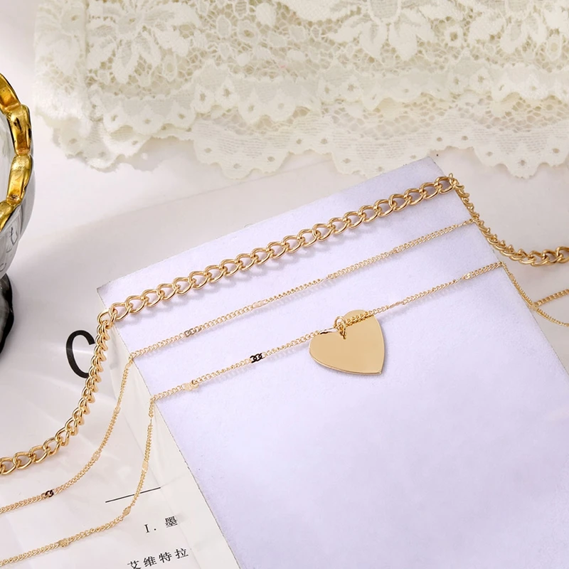 

ZOVOLI Chain Love Heart Pendant Necklaces For Women Minimalist Layered Necklaces Fashion Jewelry Gift 2020