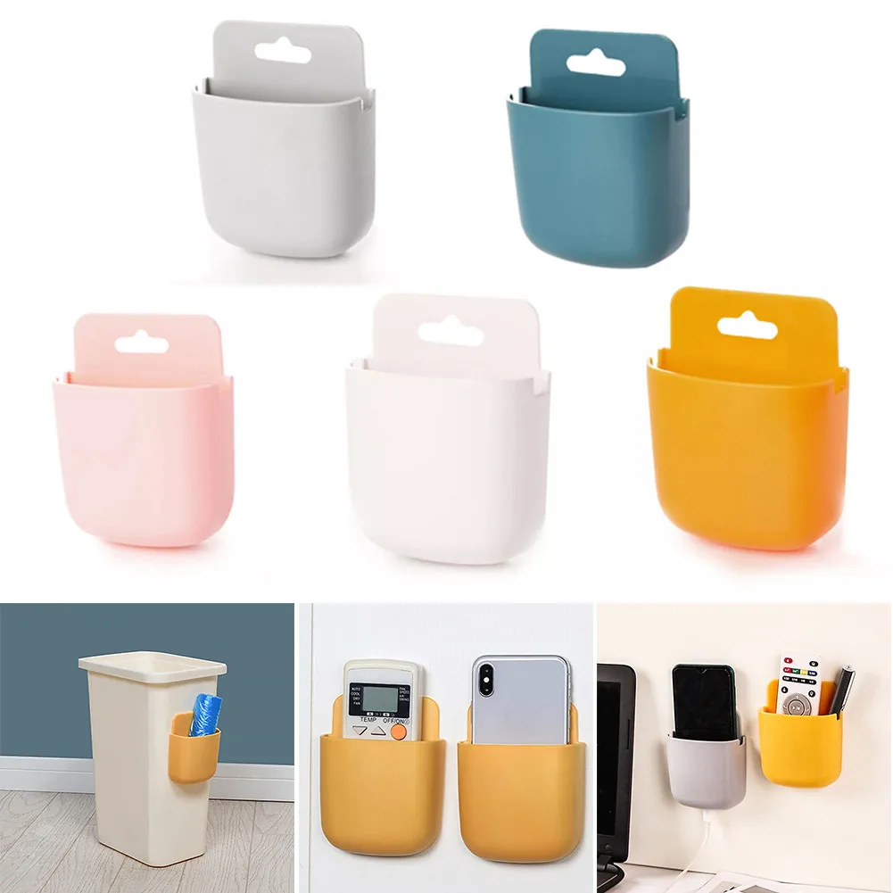 

Wall Mounted Smart TV Remote Control Holder Home Office Organiser Storage Case Storage Sockets Wall Shelf Stand Holder Hanger