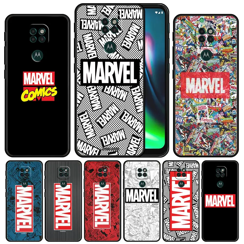 

Marvel Logo Phone Case For Motorola One Fusion+ G30 G8 G9 Play G8 Power Lite G60 E6s G50 Edge Plus One Hyper TPU Back Cover