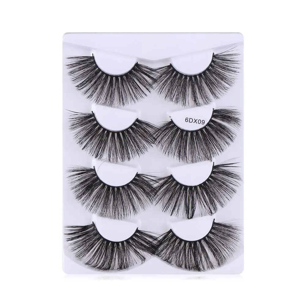 Новые 4 пары 25 мм норковые ресницы натуральные длинные накладные 2 стиля