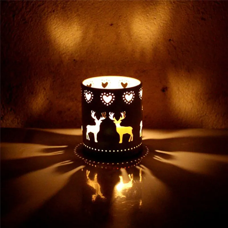 Марокканский Стиль полый подсвечник Votive подвесной фонарь из кованого железа