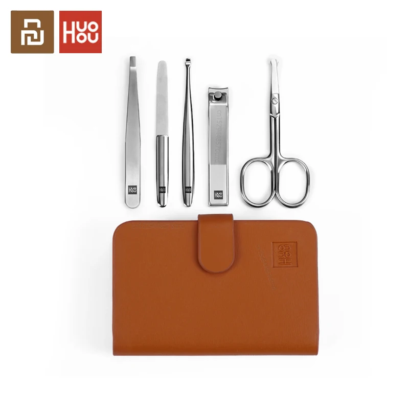 Xiaomi Huohou 5 шт. новые маникюрные кусачки для ногтей триммер волос в носу портативный