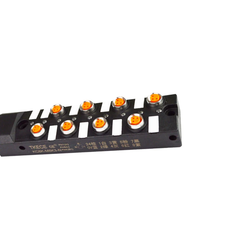 tkece leaded 8 bit m8 sensor central distributor junction box no component single channel pvc high flexible cable free global shipping
