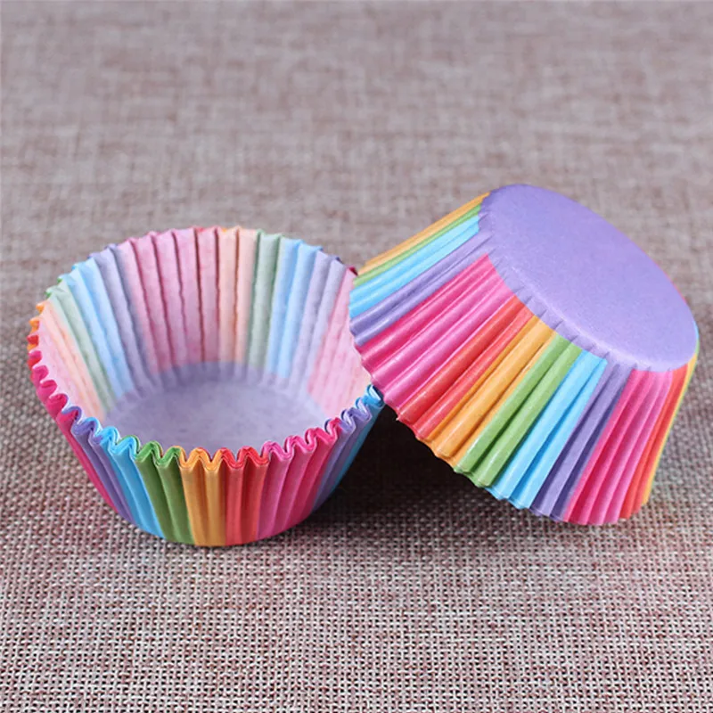 100 шт. Подложка для кексов чашка выпечки бумажные Формы кейсы маффинов коробка