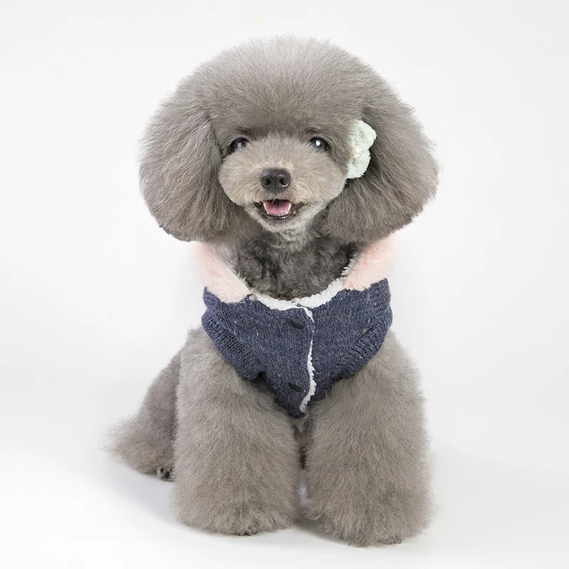 Милый кот одежда для маленьких Чихуахуа Йорки Мопс пальто зимняя кошка и собака