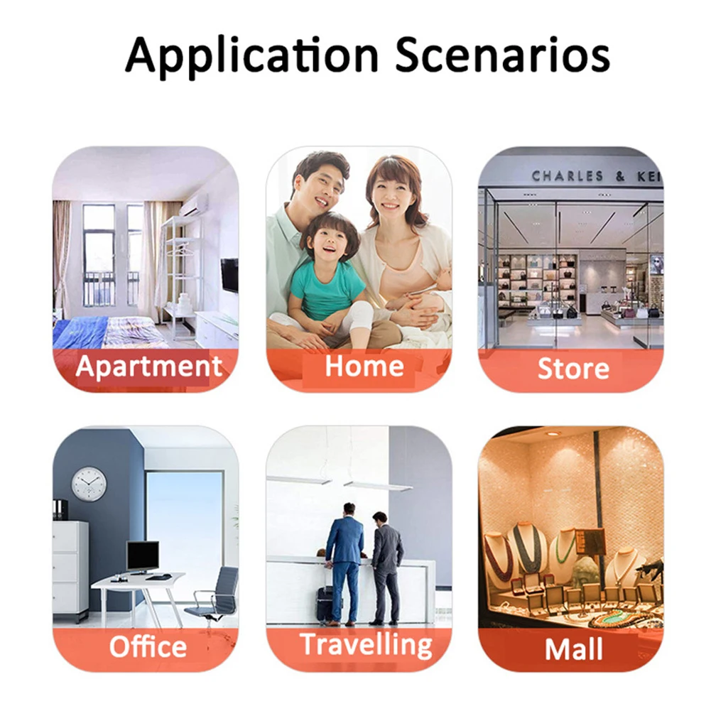 

Tuya WiFi Door Sensors Wireless Voice View APP View Functions Burglar Alarm Sensors Compatible With Alexa Google Home