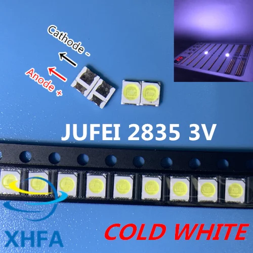 Светодиодный светильник JUFEI подсветка 1210 3528 2835 1W 3V 107LM холодный белый ЖК для ТВ