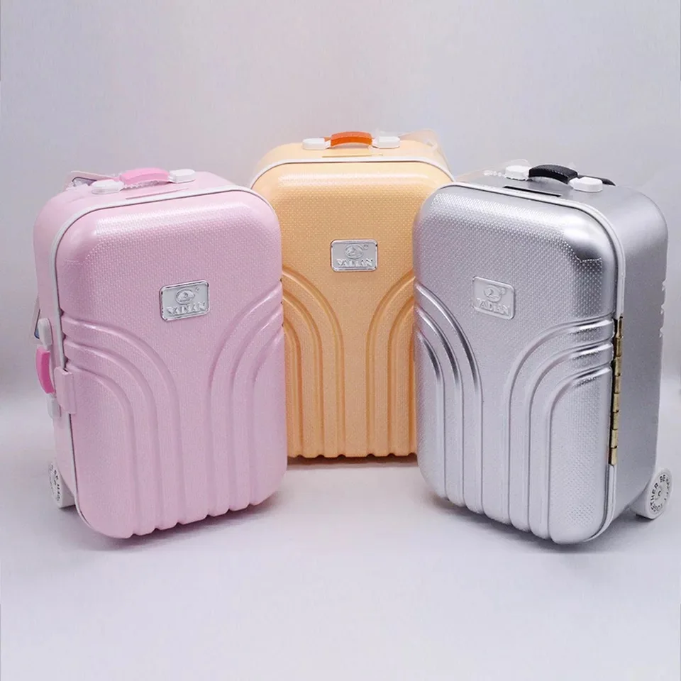 Kawaii Minin Cate Suitcase Carry-ons Travel Spinner Rolling Luggage on Wheels Cabin Trolley Box For Dolls Toy Fans Gift | Игрушки и