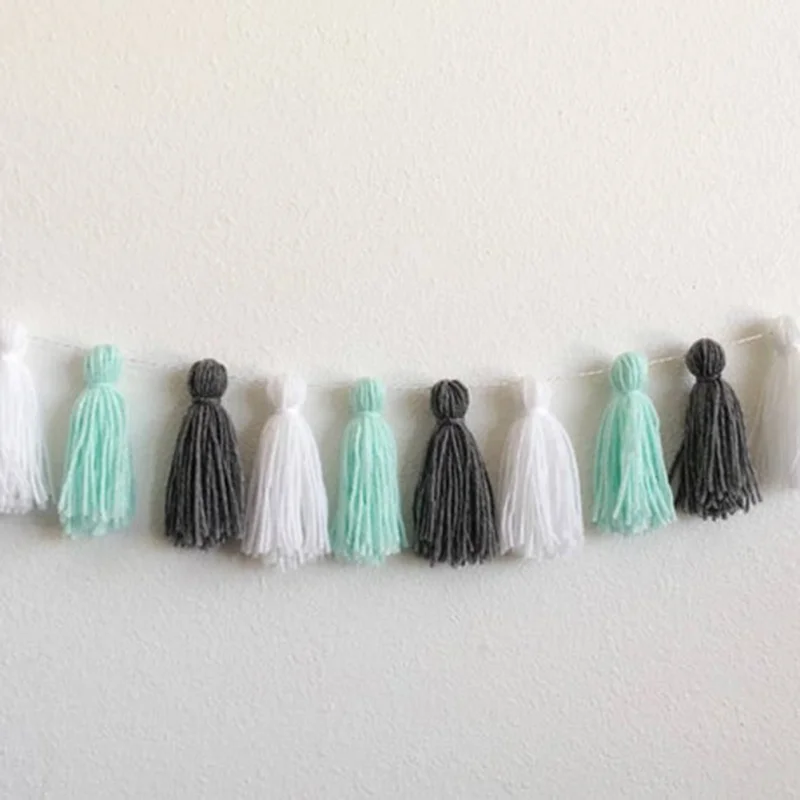 Скандинавская шерстяная нить INS настенные Подвесные Украшения ручной работы