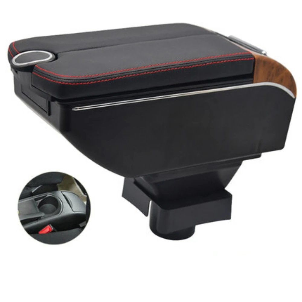 

For Citroen C4 Armrest Box Center Console Storage Elbow Rest with Phone Charging USB Cup Holder
