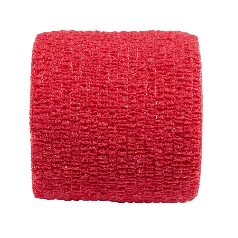 

2" x 5 Yards Self Adherent Adhesive Free Grip Comfort Wrap Cover Tattoo Handle Red