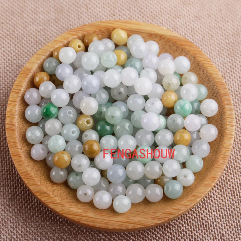

Natural Jadeite Colorful Round Beads Loose Beads Handmade Necklace Bracelet Accessories for Jewelry Making Gift 6mm