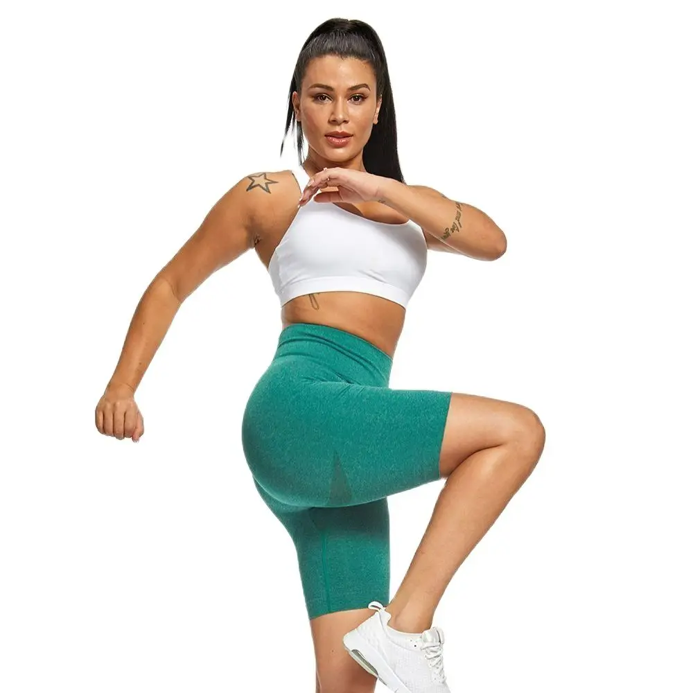 

Шорты женские спортивные бесшовные, леггинсы с высокой талией, защитой от приседаний, для воркаута, летние