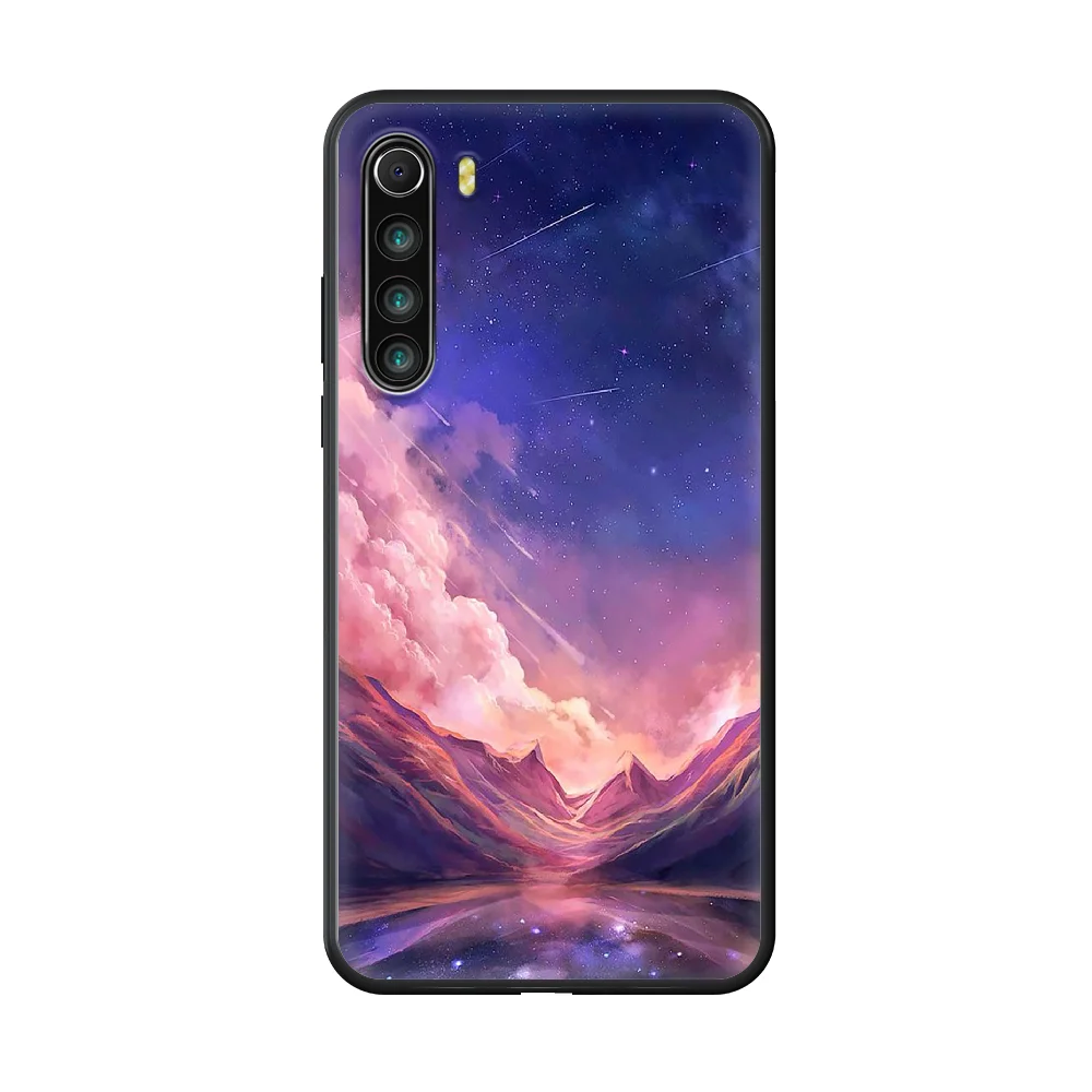 

Starry sky Phone case For Xiaomi Redmi Note 8T 8 9 7 7A 8 8A 4 5 9S Pro black waterproof soft funda pretty back luxury Etui tpu