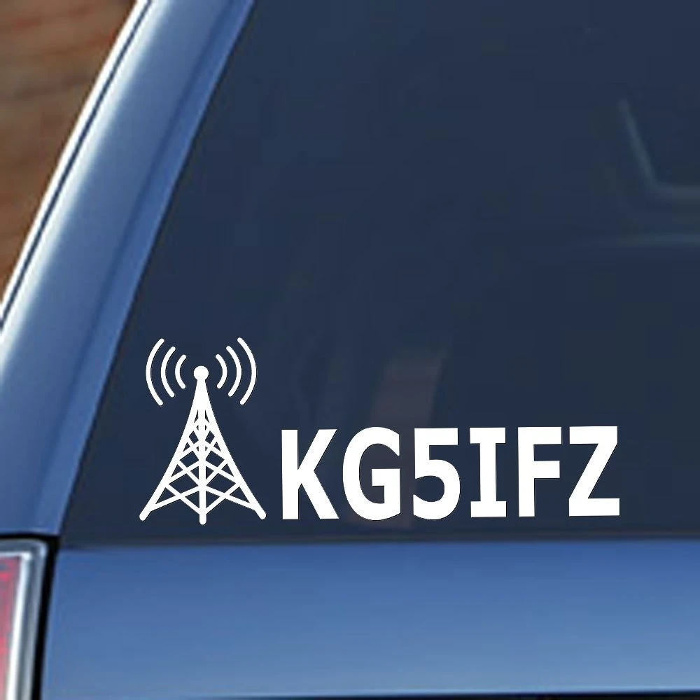 

For Ham Radio - Amateur Callsign Antenna Window Decal