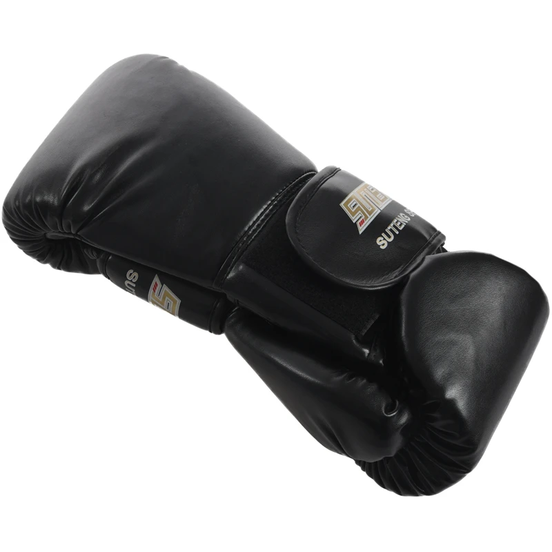

SUTENG PU leather sport training equipment Boxing Gloves(black)