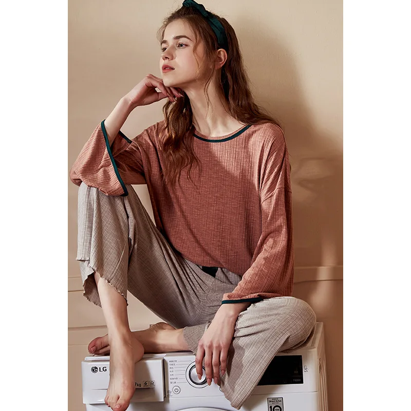 Зимний теплый пижамный комплект Женский Пижамный костюм бархатная Сексуальная